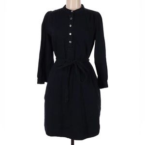 Gap Women Black Fall Casual Jean Dress Adjustable Waist W/ Side Pockets Sz M EUC